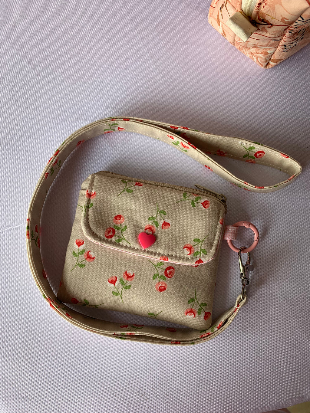 Lanyard-Wallet Set - Rose bud