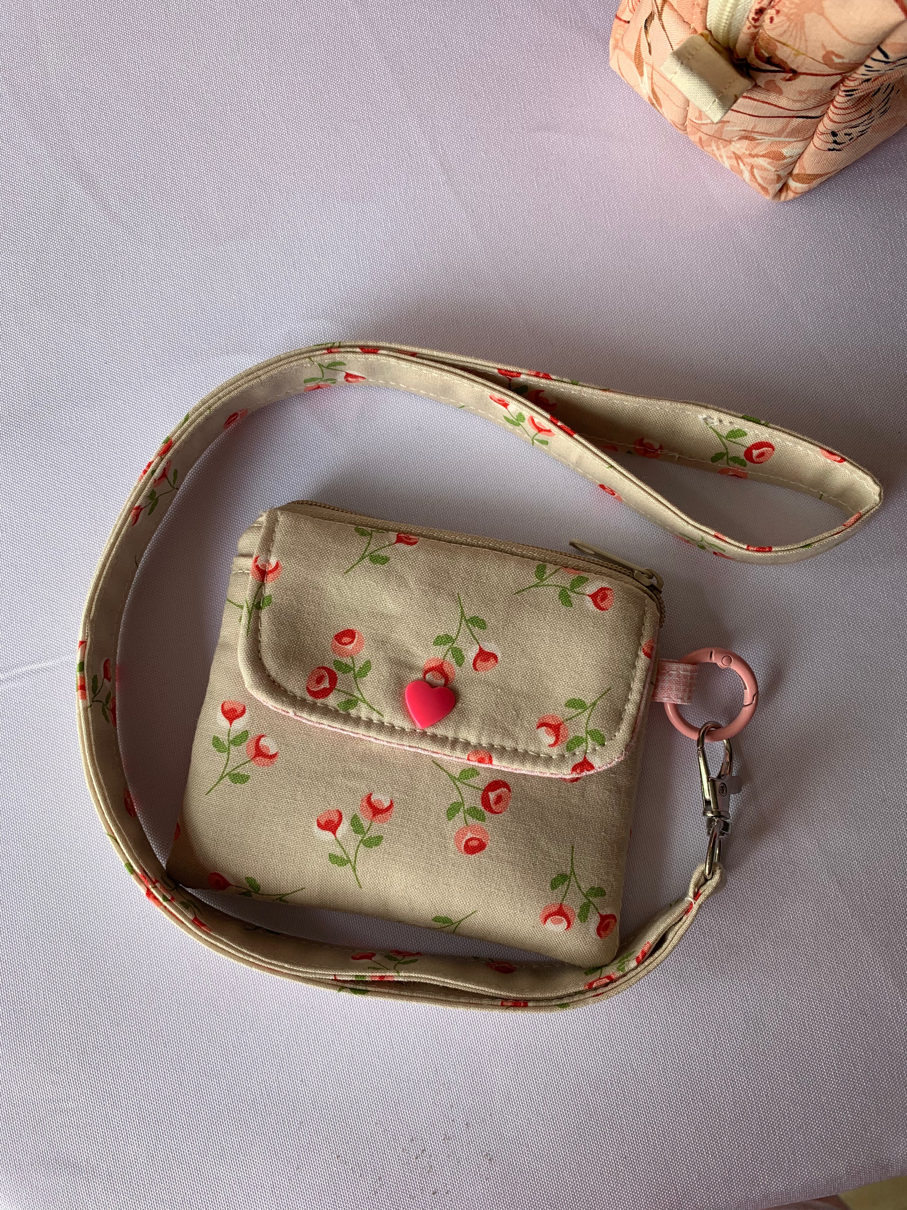 Lanyard-Wallet Set - Rose bud
