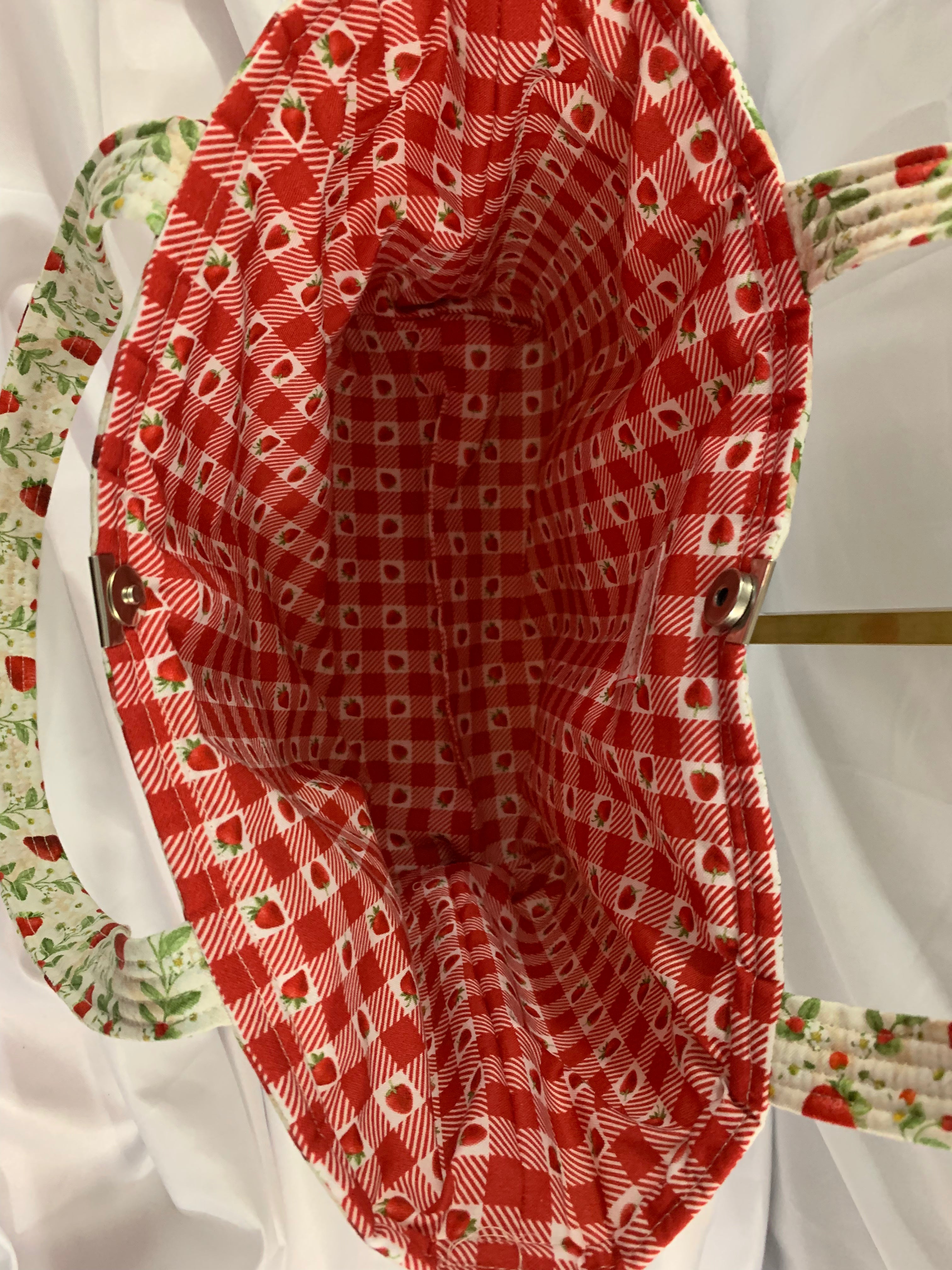 Mini Tote Bag - Strawberry Patch