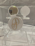 Monogramed Compact Mirror - Letter P Gold