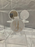 Monogramed Compact Mirror - Letter Y Gold
