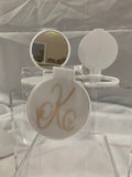 Monogramed Compact Mirror - Letter K Gold