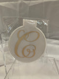 Monogramed Compact Mirror - Letter C Gold