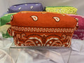 Orange bandanna with lace zipper -Boxy Carry-All Bag