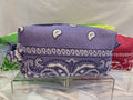 Purple bandanna with lace zipper -Boxy Carry-All Bag