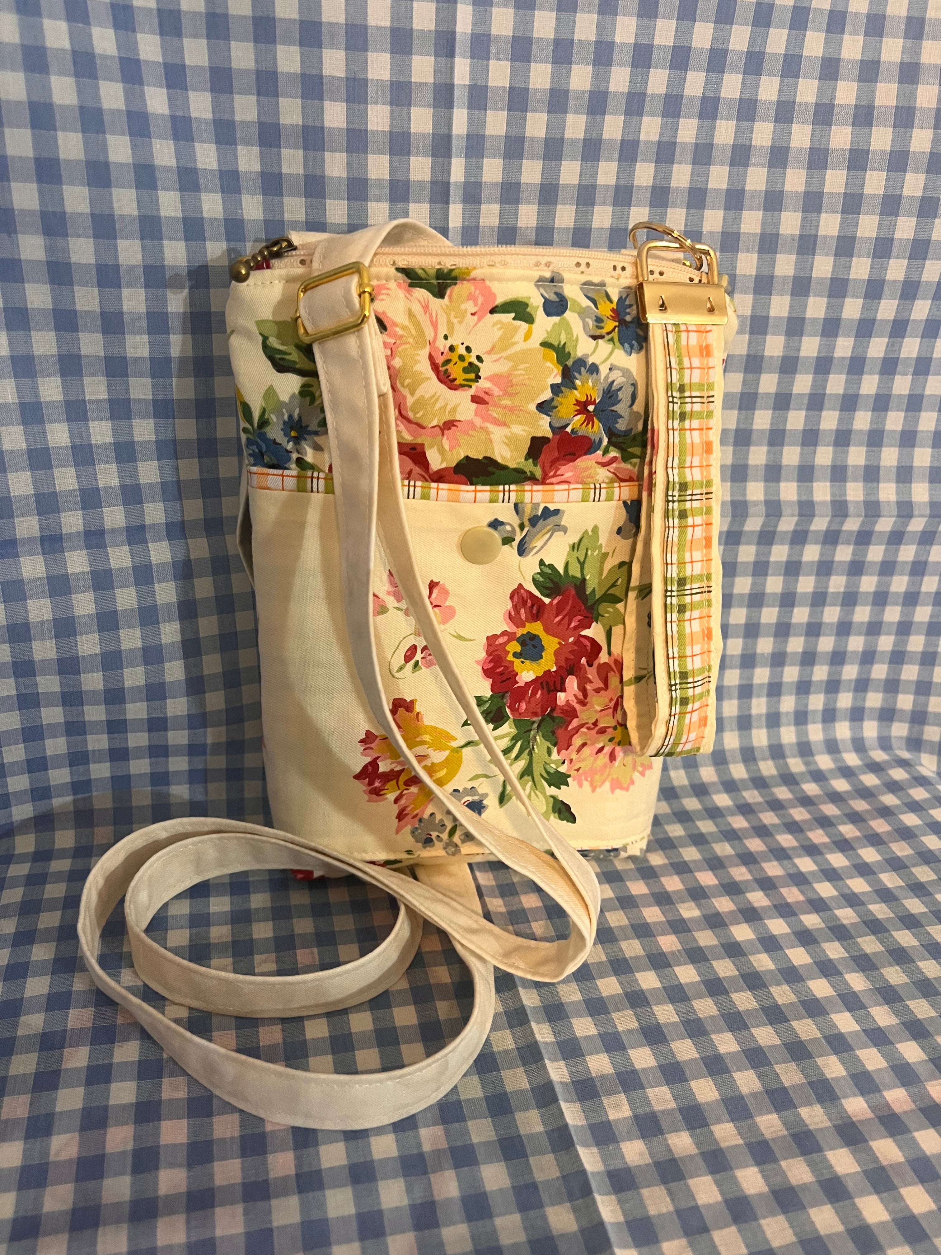 Handmade Crossbody Cell Phone Bag & Girls' Purse - floral bouquet 1