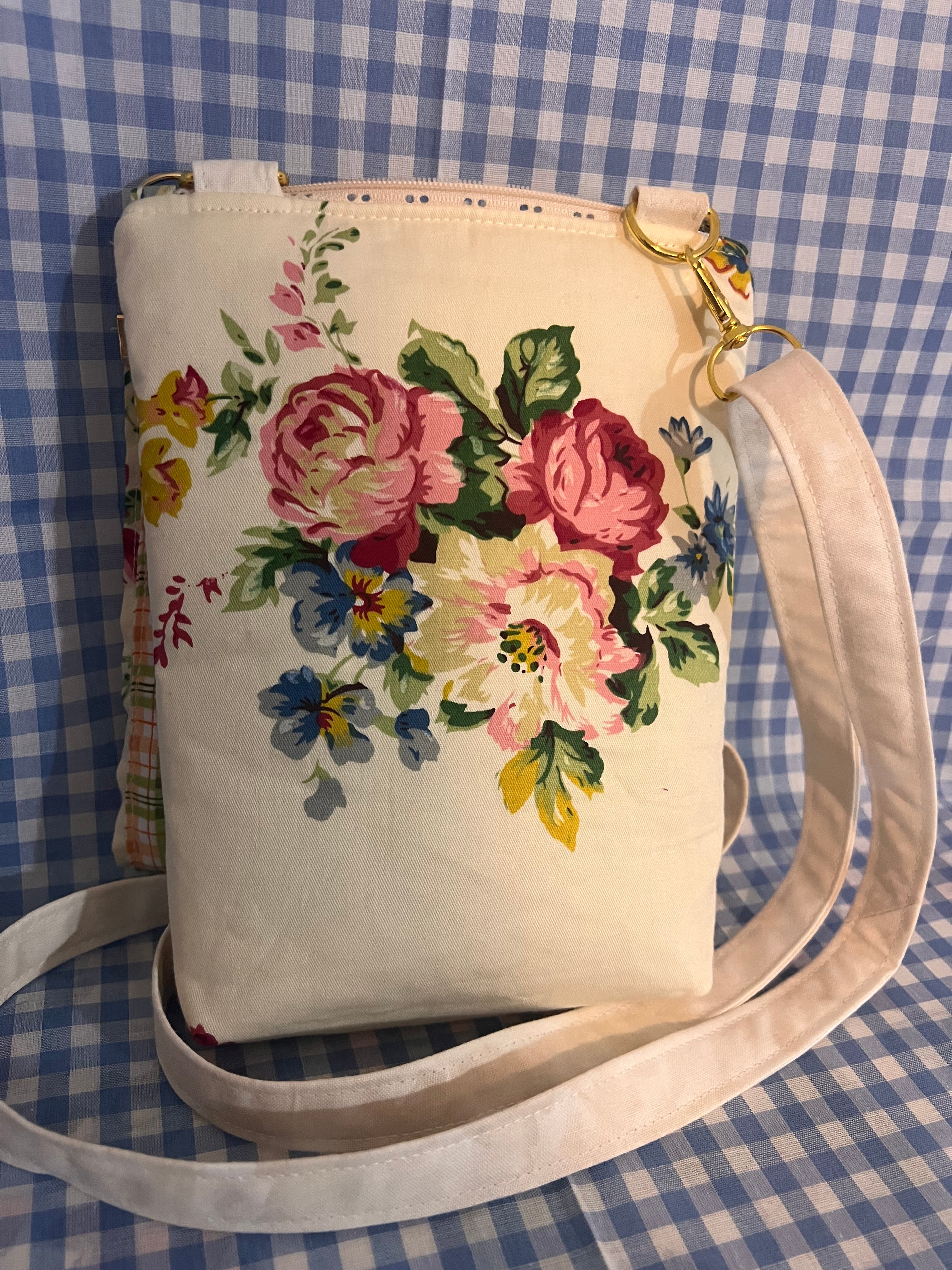 Handmade Crossbody Cell Phone Bag & Girls' Purse - floral bouquet 1