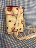 Handmade Crossbody Cell Phone Bag & Girls' Purse - Red rose 1