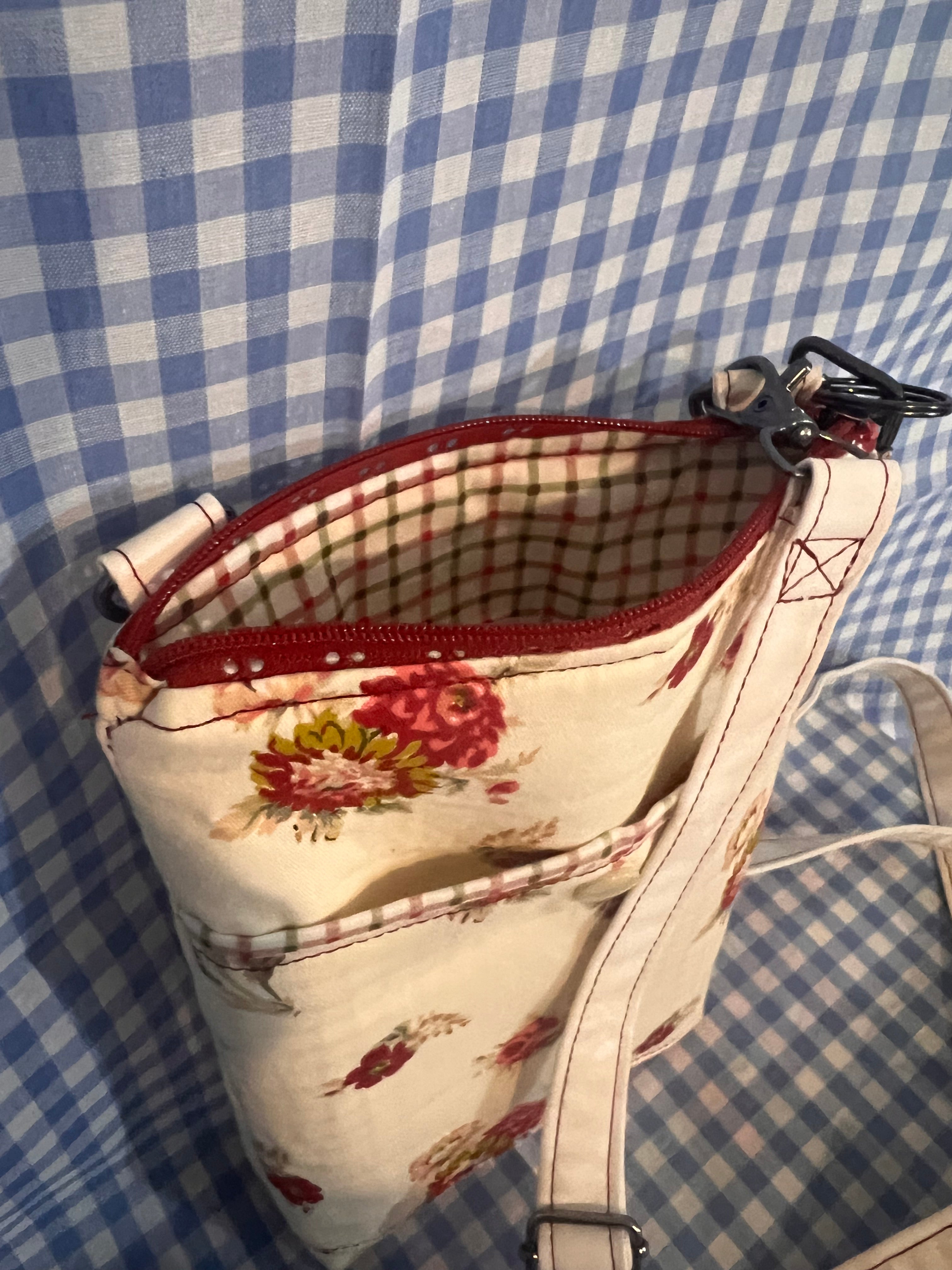 Handmade Crossbody Cell Phone Bag & Girls' Purse - Red rose 1
