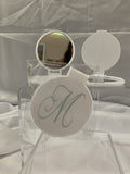 Monogramed Compact Mirror - Letter M Green