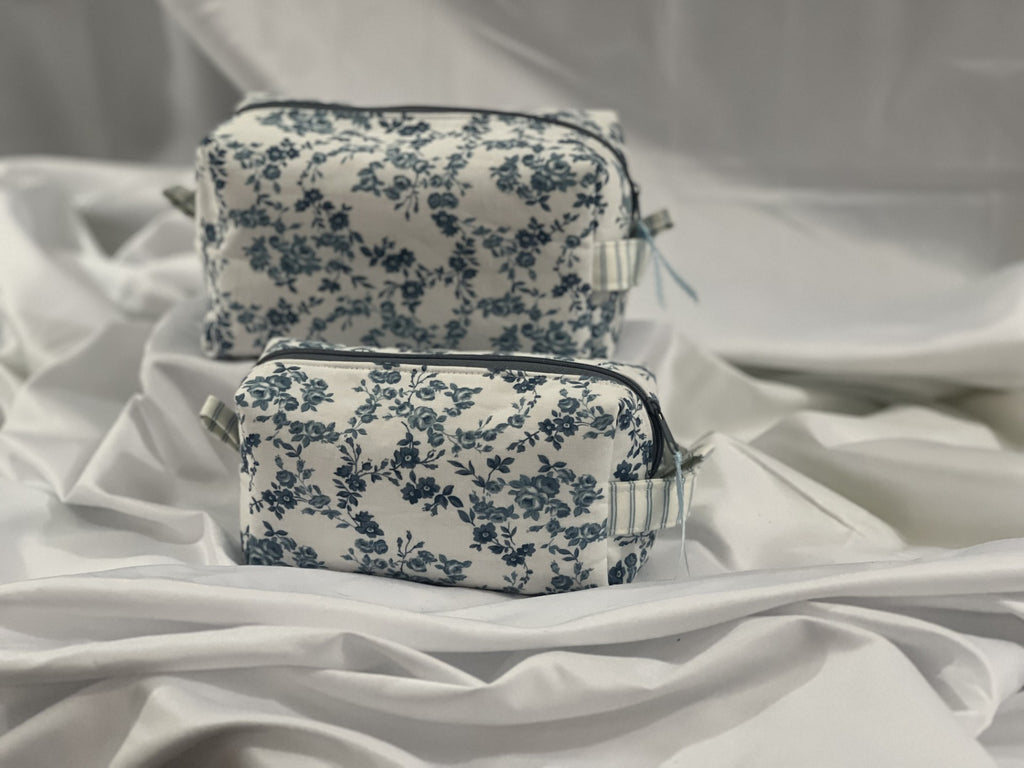 Boxy  Carry-All  - Blue Floral