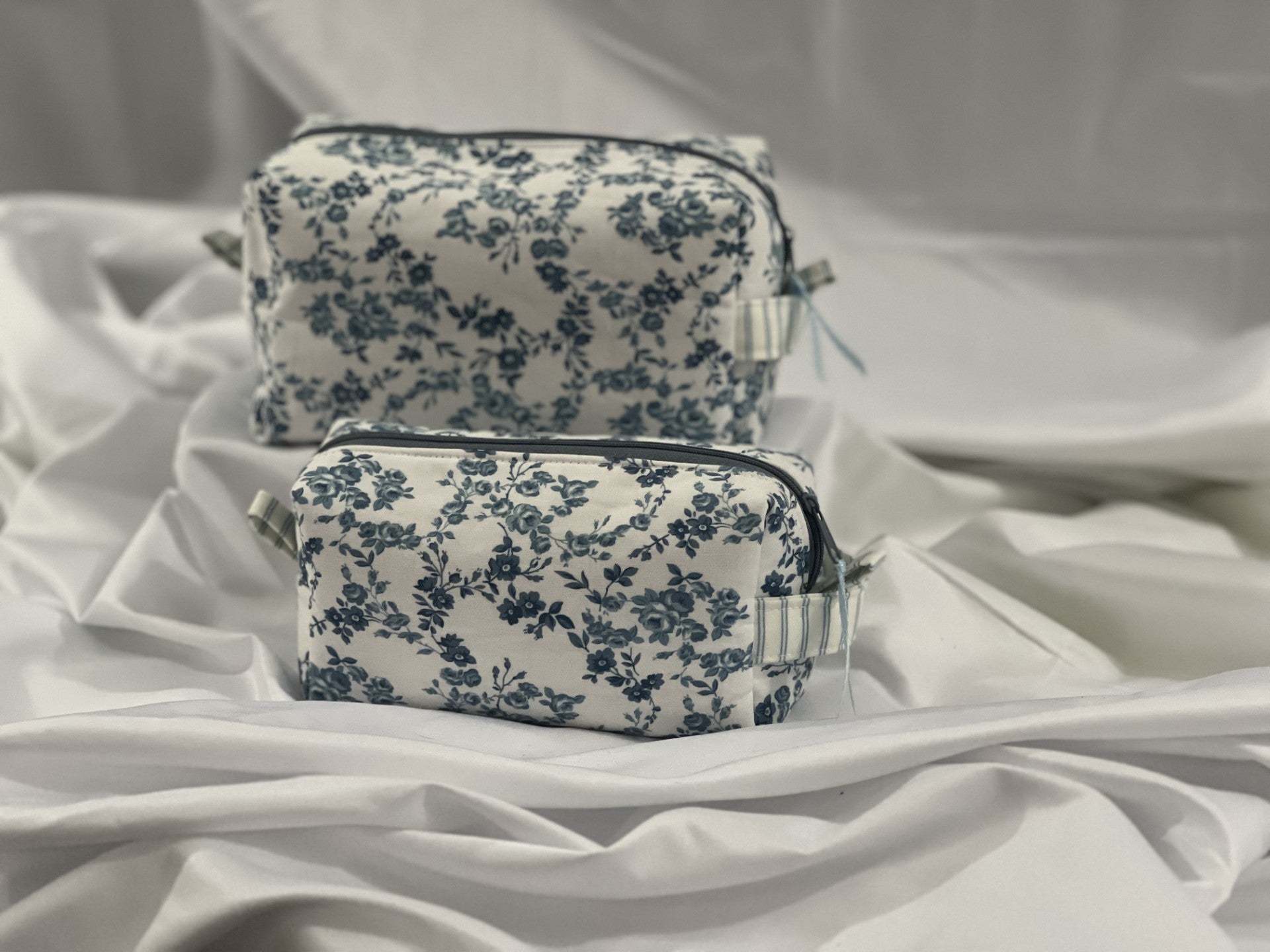 Boxy  Carry-All  - Blue Floral