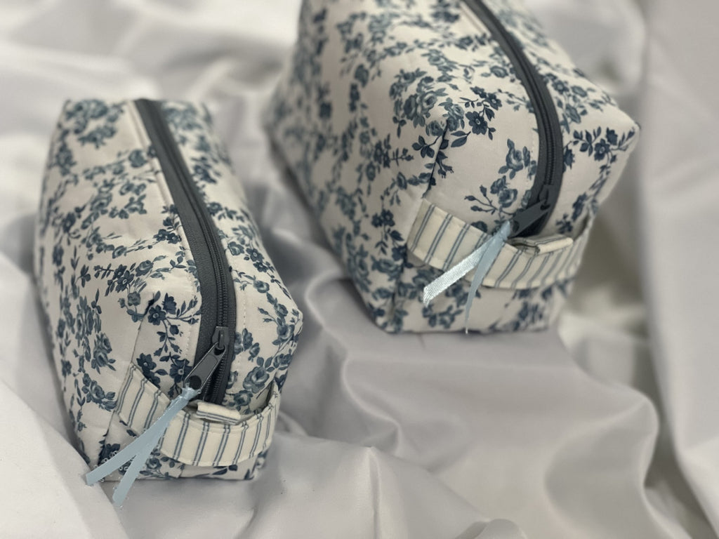Boxy  Carry-All  - Blue Floral