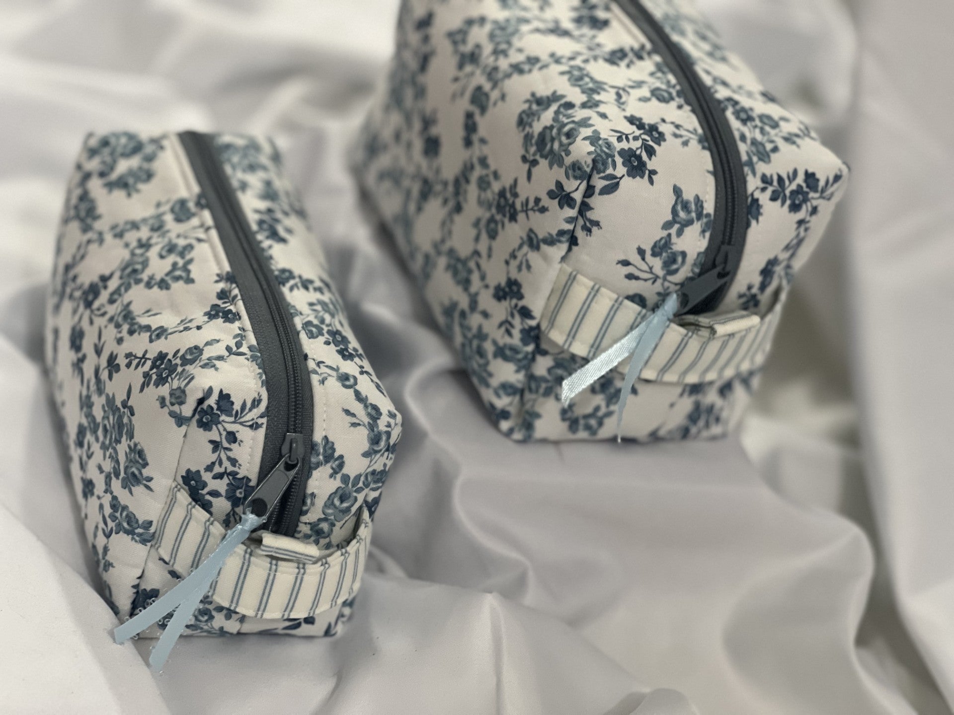 Boxy  Carry-All  - Blue Floral