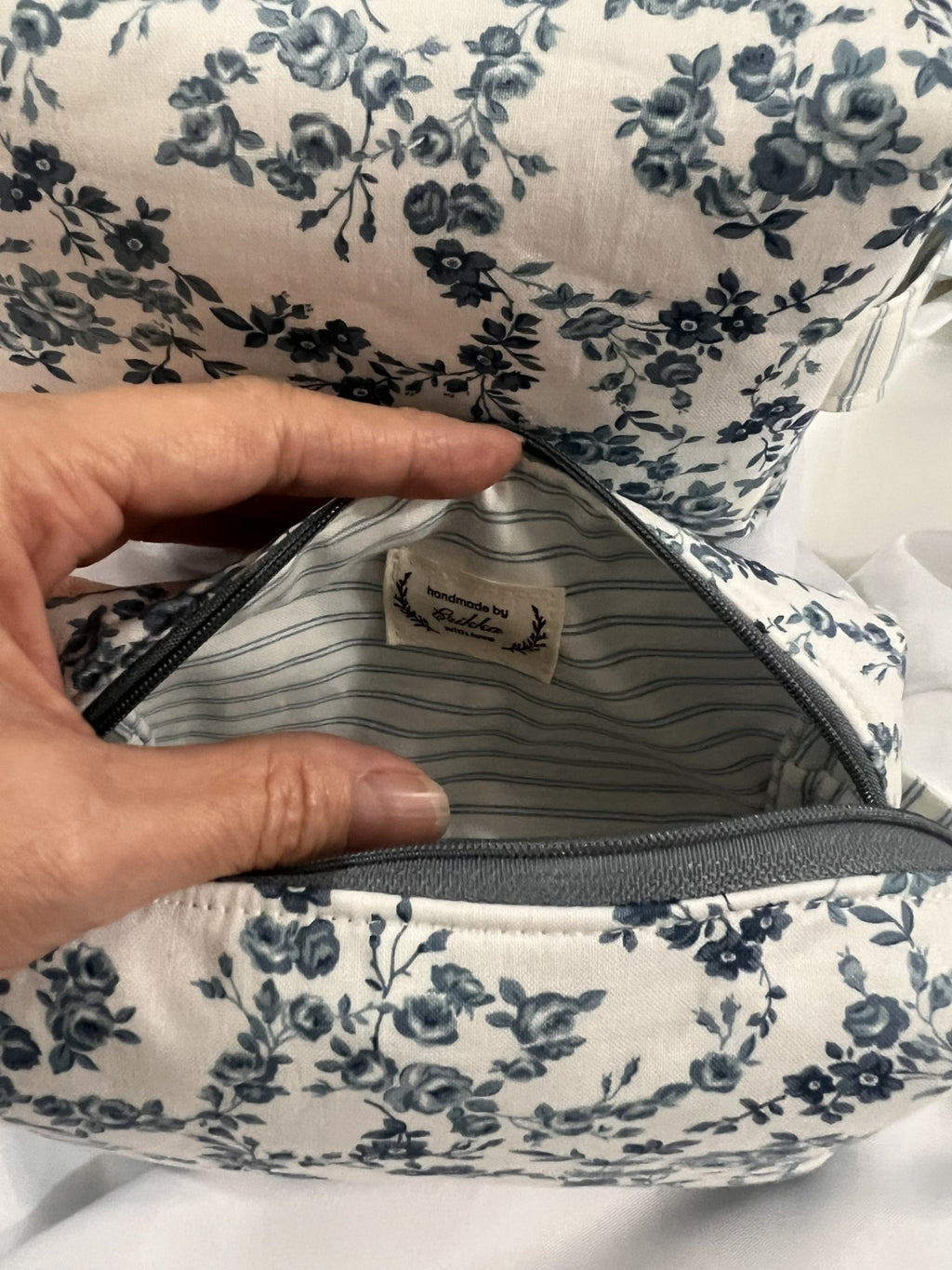 Boxy  Carry-All  - Blue Floral