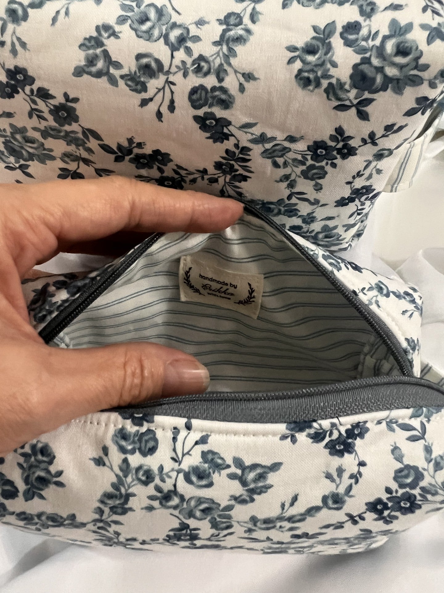 Boxy  Carry-All  - Blue Floral